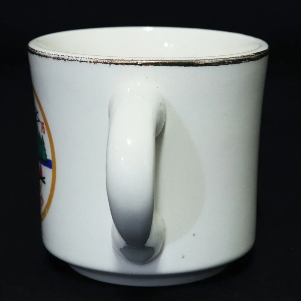 Boy Scouts VTG BSA Mug Cup Castle Rock 1976 Four Lakes Council Indian Brave RARE - Picture 4 of 6
